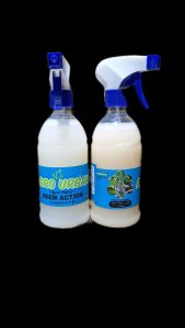 Neem Action organic pest control bottle for Sprout Organics.